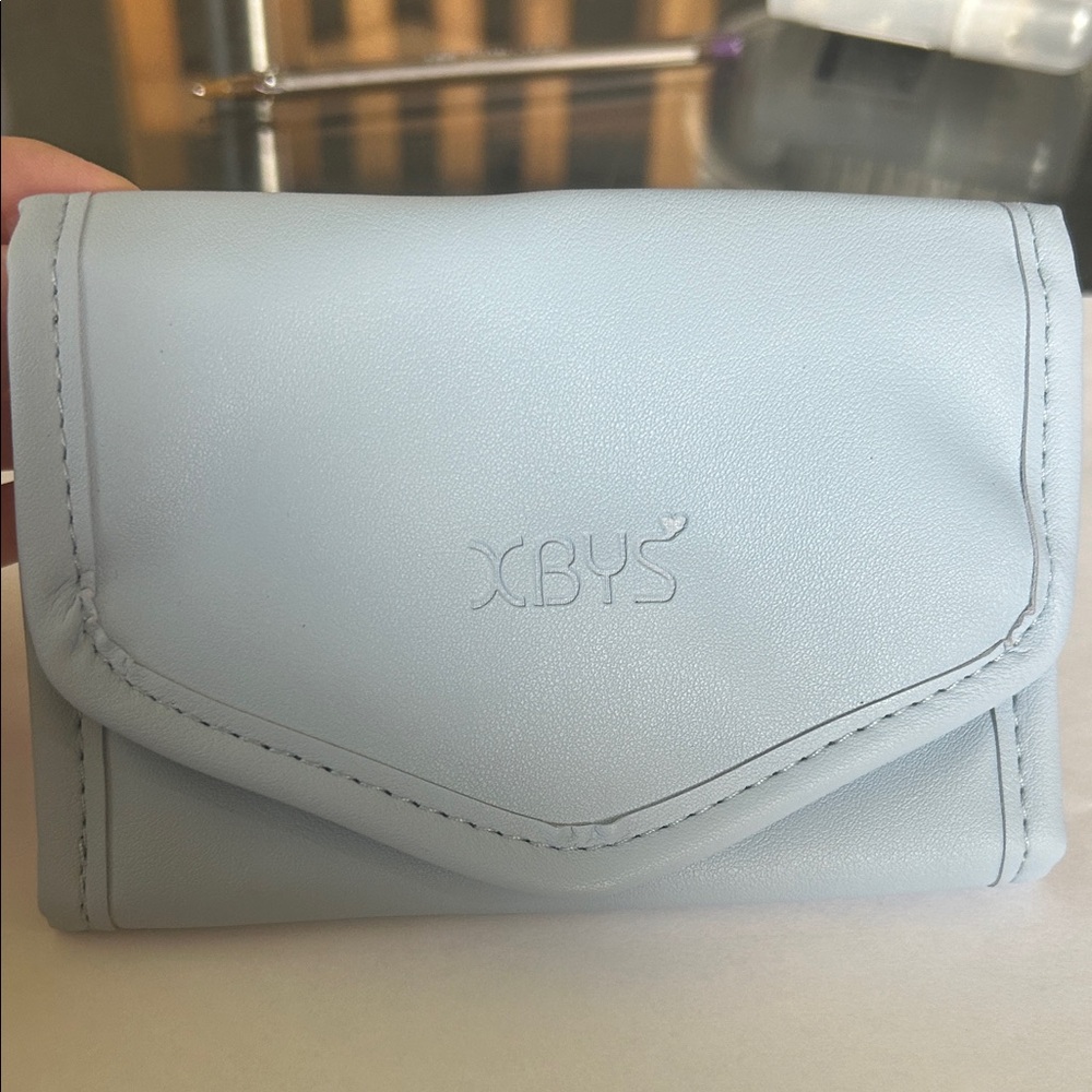 Light Blue Women's jewelry travel organizer, wallet size